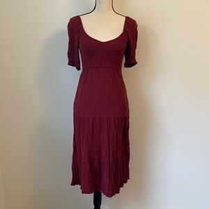 Abercrombie Red Midi Dress